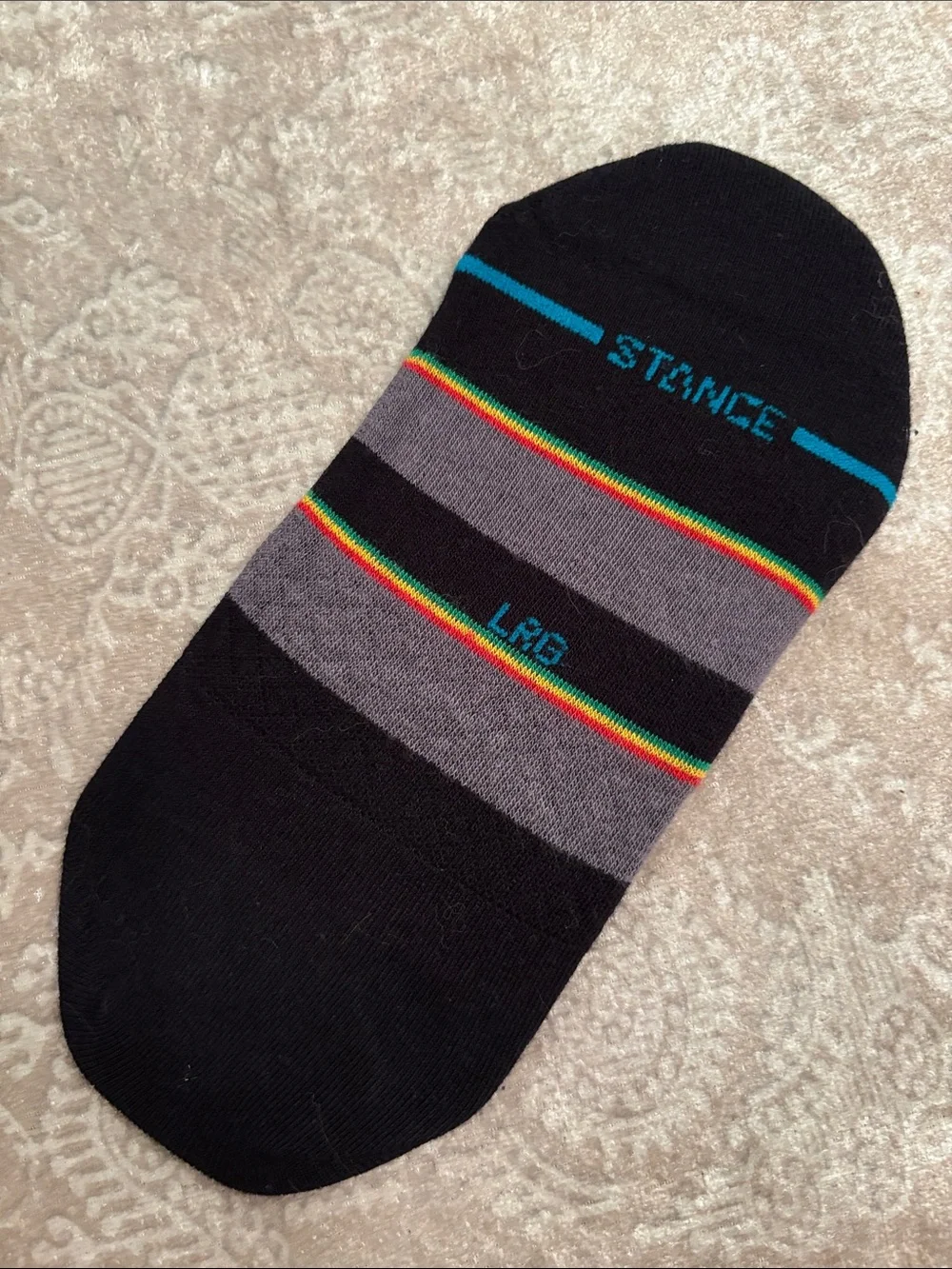 NWOT Stance Dwyane Wade 2-Pack NO SHOW Liner Socks Classic Striped Black Red